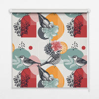 VNÚTORNÁ roleta - okenná roleta - roleta - 100x140 cm - Vtáky - sivá, plast (100/140/0.5cm) - TULUP