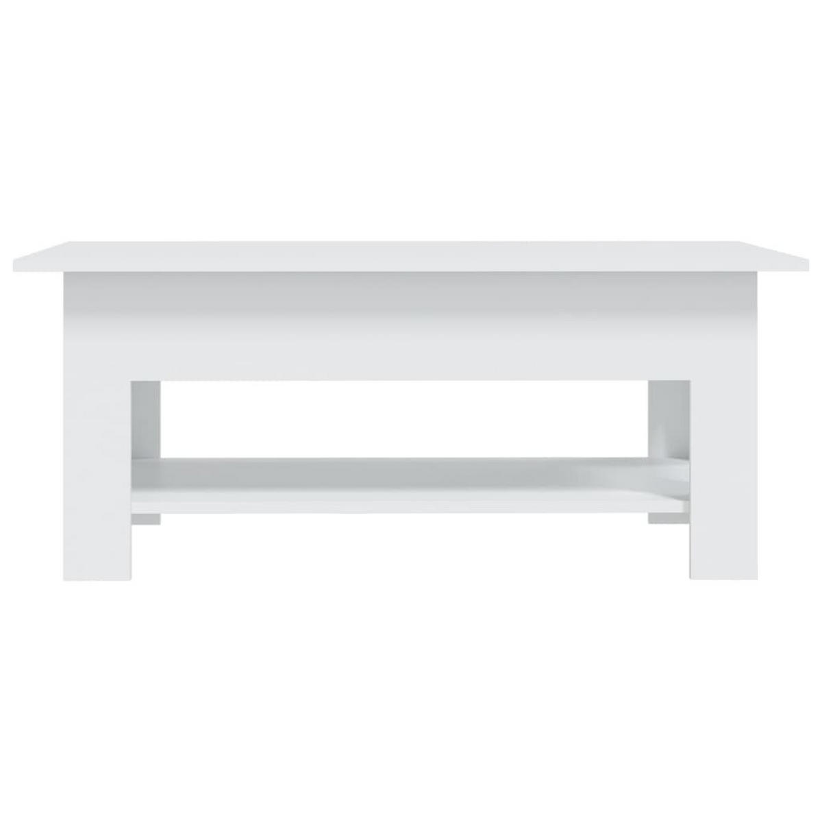 COUCHTISCH Weiß 102x55x42 cm Holzwerkstoff - Weiß, Holzwerkstoff (102/55/42cm) - furnicato