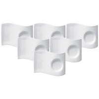 KAFFEE UNTERTELLER NewWave weiß 20 x 14 cm 6er Set - Weiß, Keramik (1cm) - Villeroy & Boch