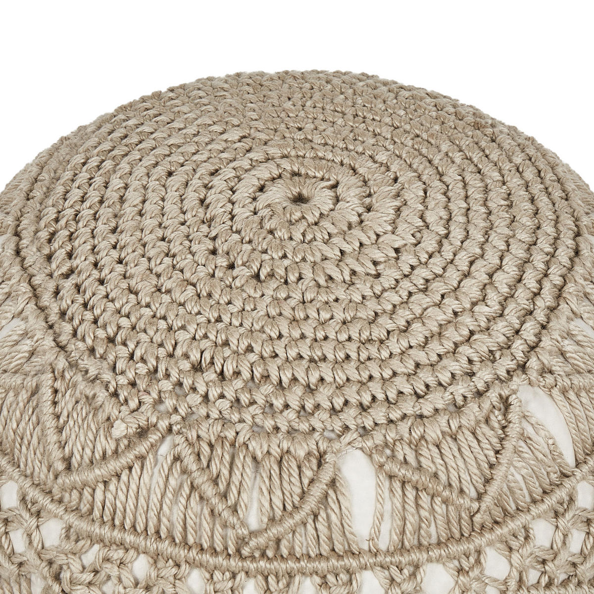 POUF Beige Aadhi - Beige, Kunststoff (50/30/50cm) - Beliani