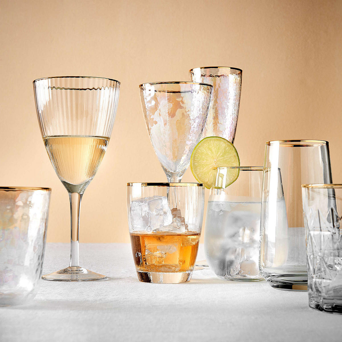 WEINGLAS (4er Set) Golden Twenties - Transparent, Glas (0.28L) - BUTLERS