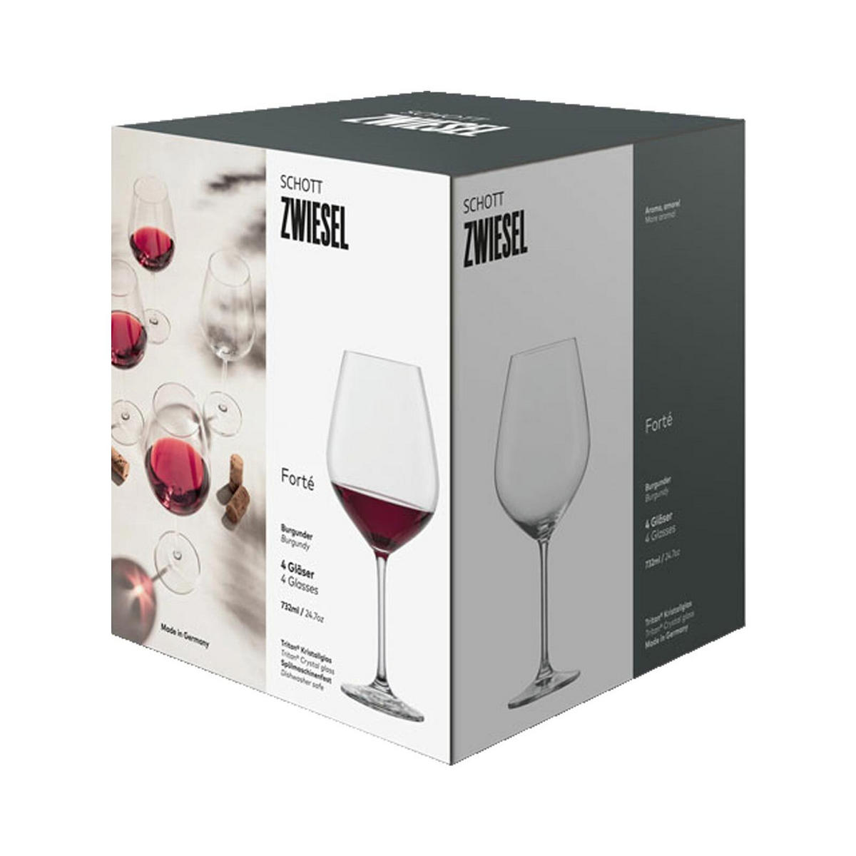BURGUNDERGLÄSER Forté transparent 732 ml 4er Set - Transparent, Glas (0.732L) - Schott Zwiesel