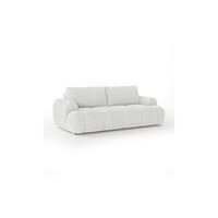 SCHLAFSOFA CORAL 250/100/85 cm mit Bettkasten Stoff Coral 70 - Creme, Textil (250/85/100cm) - Lookway