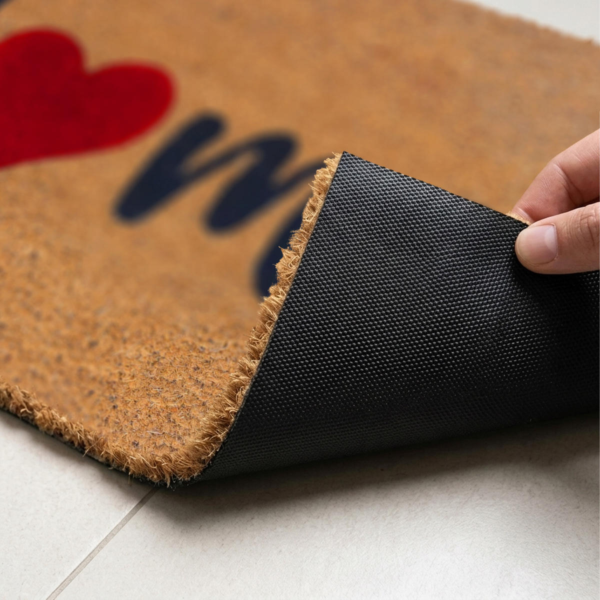 ROHOŽ - svetlohnedá, textil/plast (60/40cm) - Relaxdays
