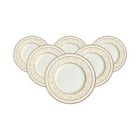 BROTTELLER Ivoire weiß-gold ø 18 cm 6er Set - Goldfarben/Weiß, Keramik (18cm) - Villeroy & Boch