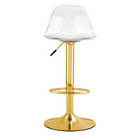 BARHOCKER 2er-Set höhenverstellbar 82-104 cm Gold Transparent - Transparent, Metall (40.5/104/40.5cm) - Meubliv