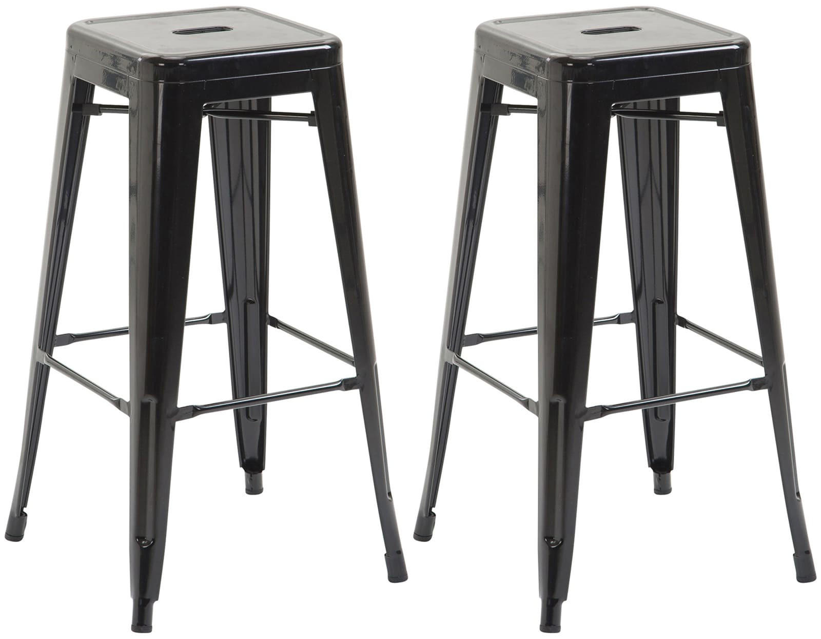 Deluke Barhocker Schwarz 43x76x43 cm