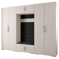 GARDEROBEN-SET 236,7/300/47 - Goldfarben/Schwarz, Holz/Kunststoff (300/236.7/47cm) - Abiks Möbel