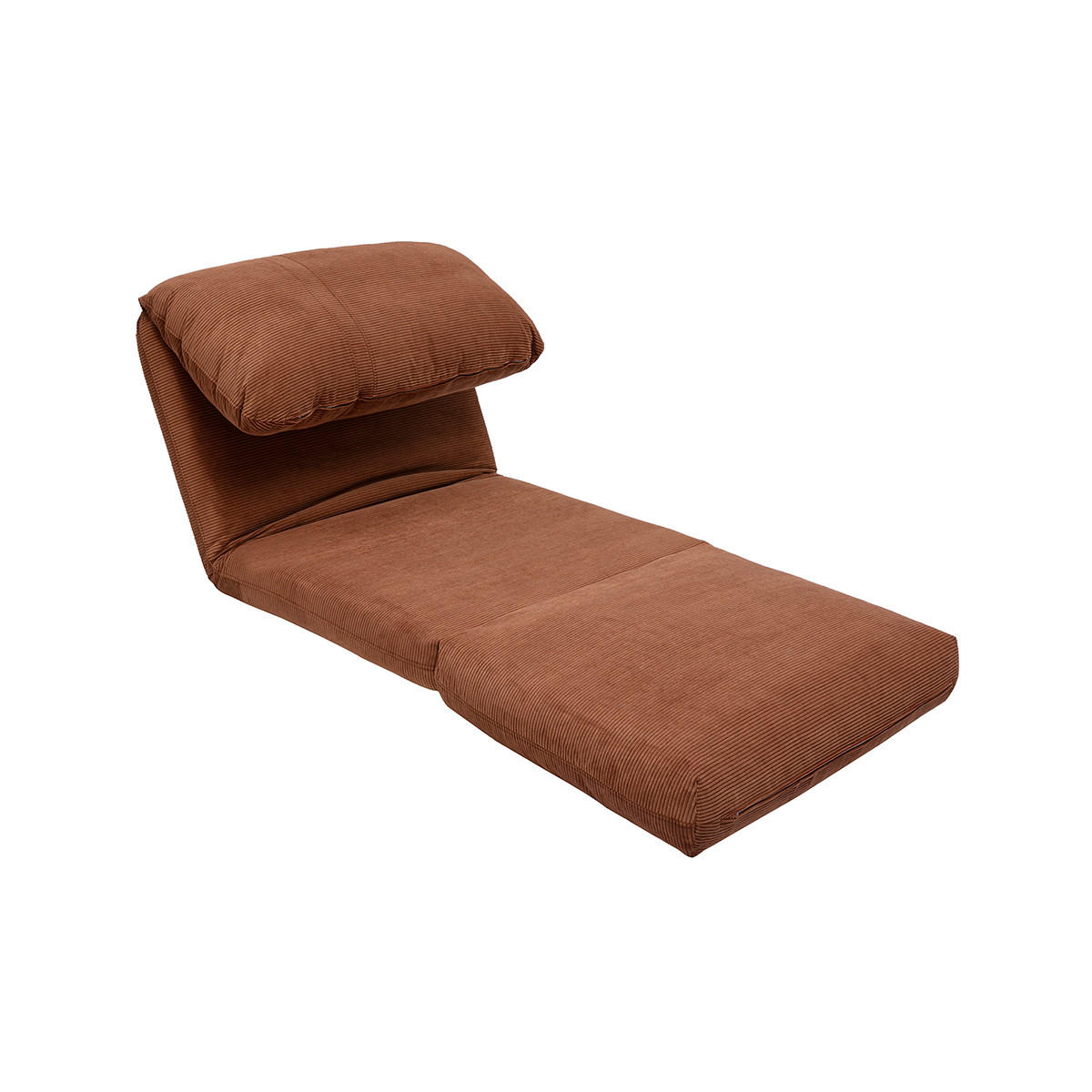 EINZELSESSEL Samt-Cord Burnt SPENCER - Terracotta, Textil (82/62/82cm) - Miliboo