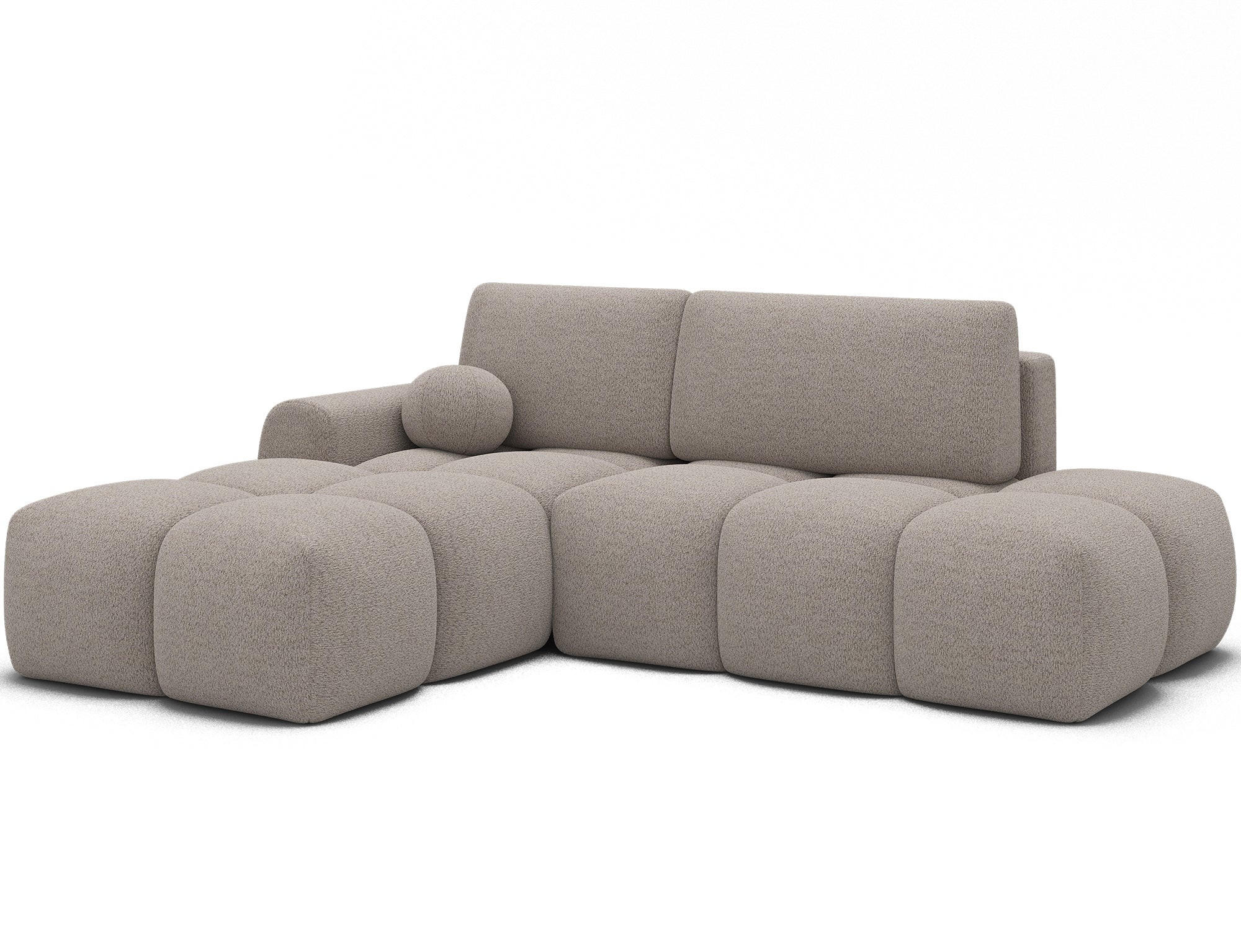 ECKSOFA VITTARIO mit Schlaffunktion & Bettkasten – Modernes L-Sofa 227 cm, inklusive Kissen - Beige, Kunststoff (227/95cm) - Wohnideebilder