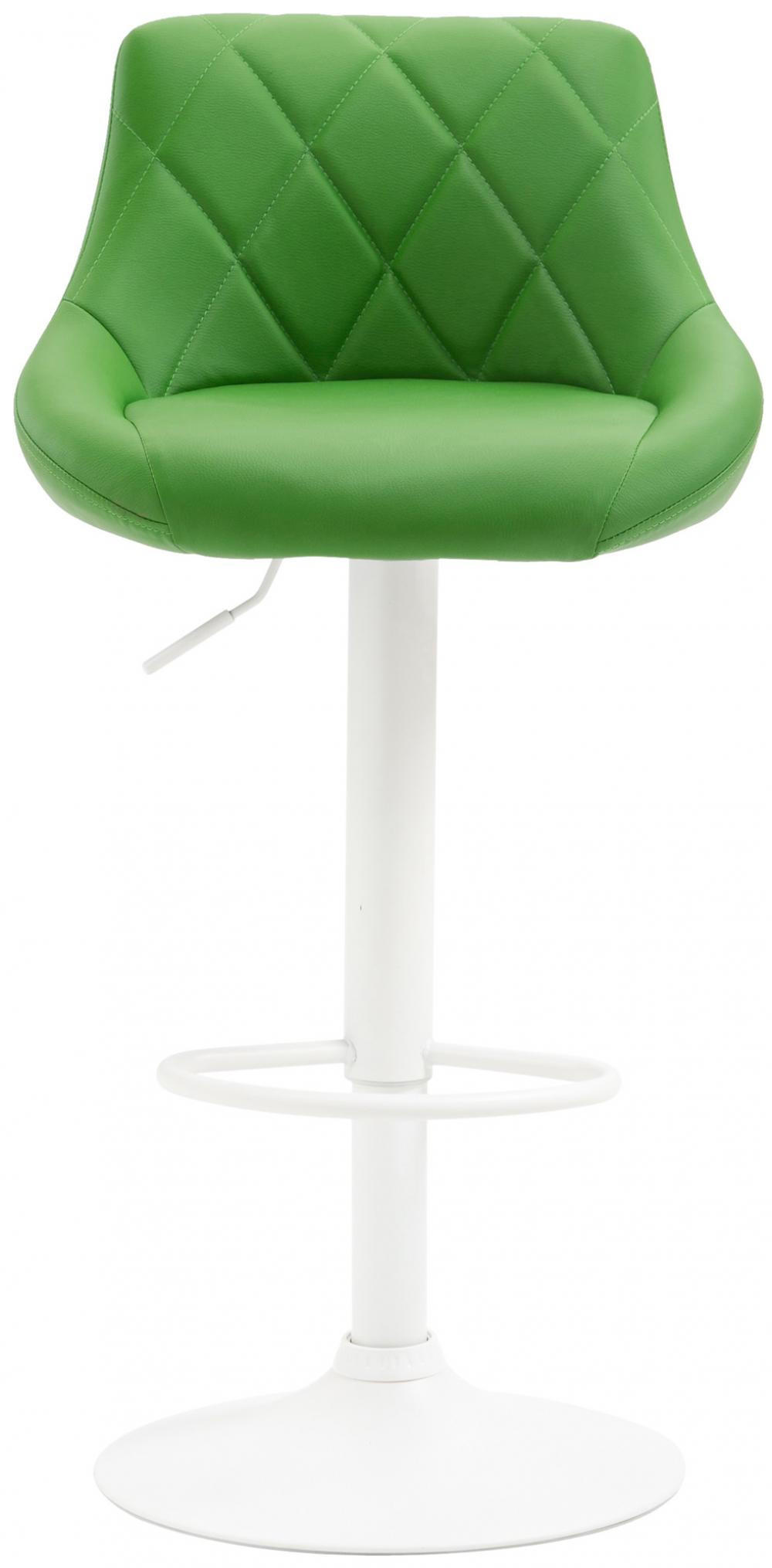 BARHOCKER Lederlook grün - Weiß/Grün, Textil/Metall (46/83/49cm) - CLP