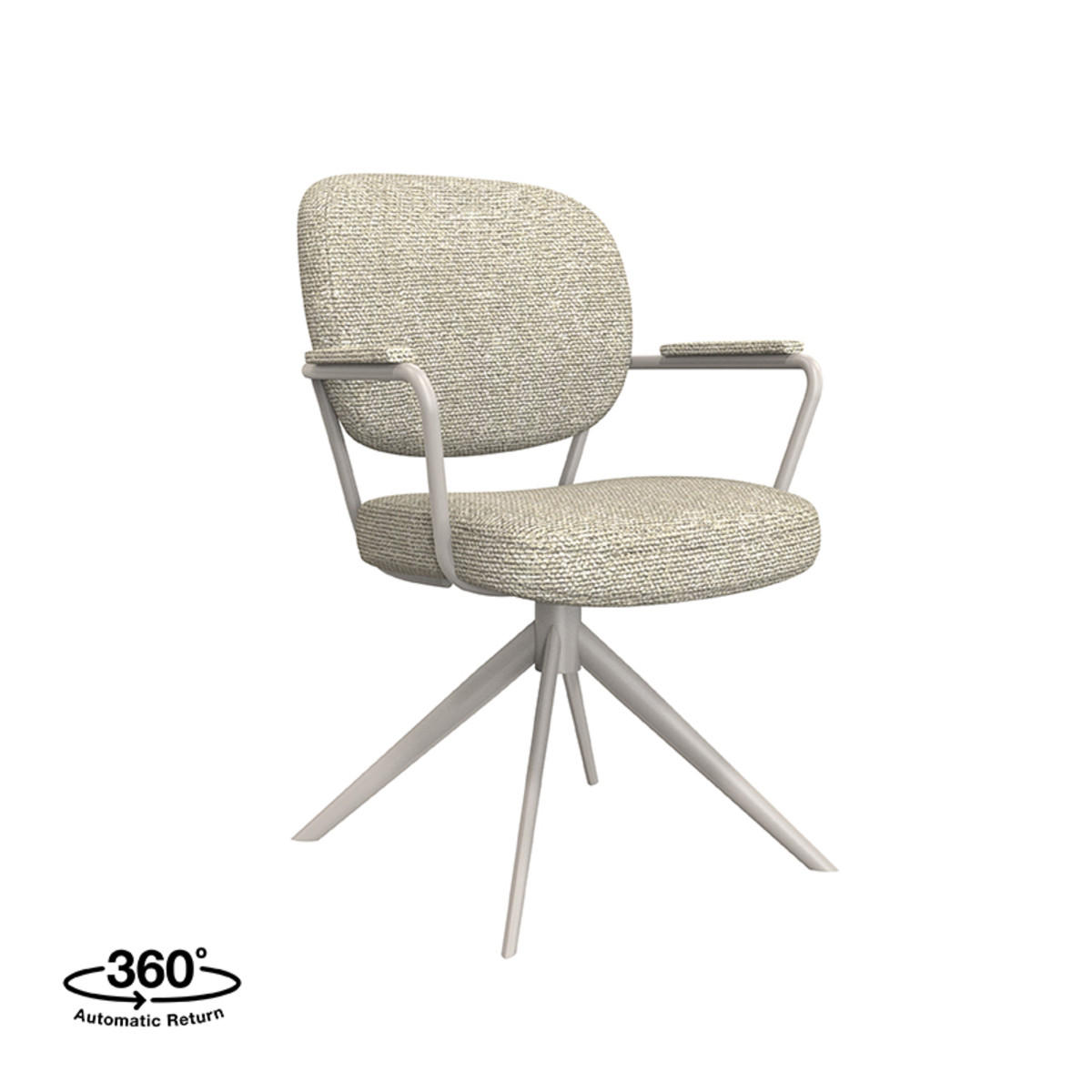 ESSZIMMERSTUHL Basel Beige 64/61/89 cm 2er-Set - Creme, Textil (61/89/64cm) - LABEL51