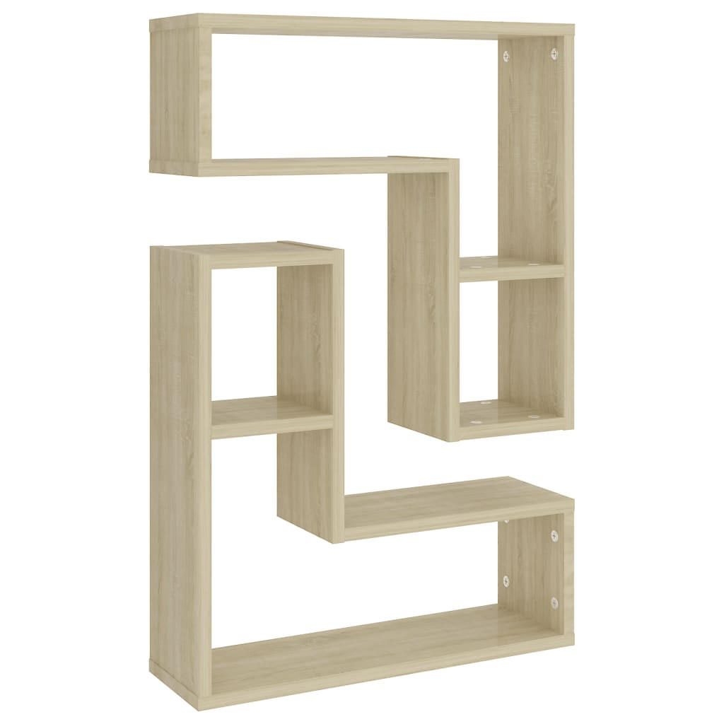 vidaXL Wandregalset Sonoma Eiche 50x50x15 cm