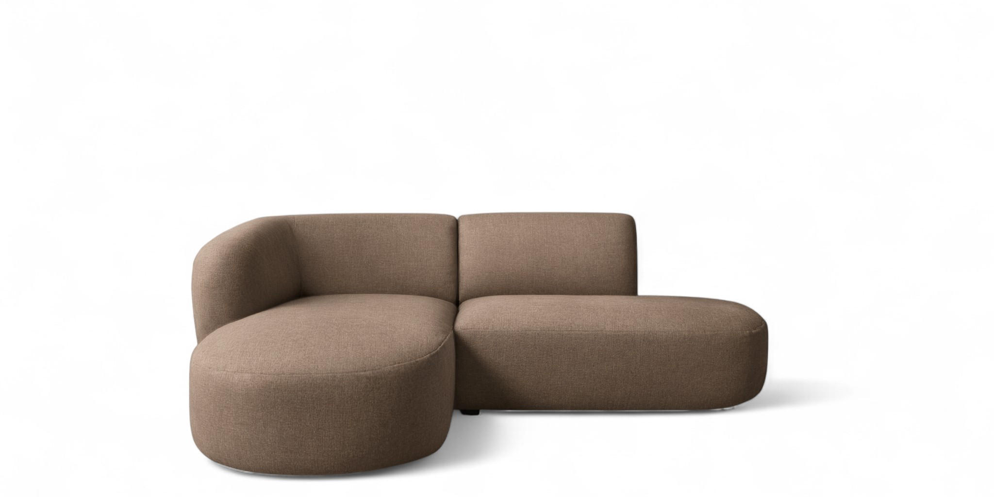 ECKSOFA Babette - Braun, Holzwerkstoff/Textil (188/242cm) - Fun Möbel