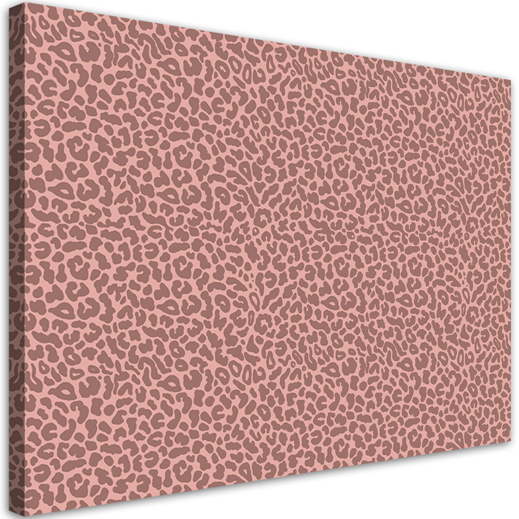 WANDBILD leopard leopard pelfpatches muster - Pink, Textil (60/40cm) - Feeby