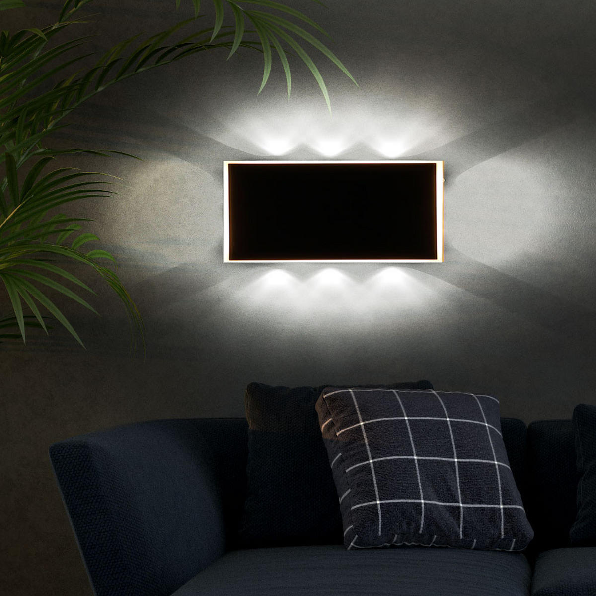 LED WANDLEUCHTE Saidy Metall Schwarz - Schwarz, Metall (25/9/25cm) - Globo Lighting