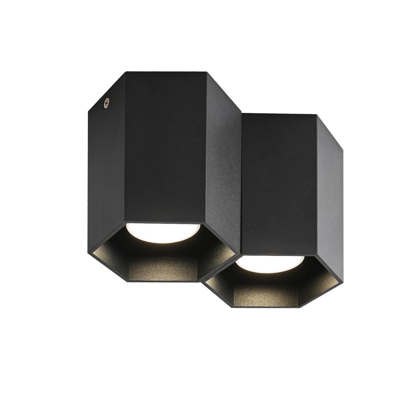 DECKENSTRAHLER Ino 18/11/11cm - Schwarz, Metall (18/11/11cm) - ZMH