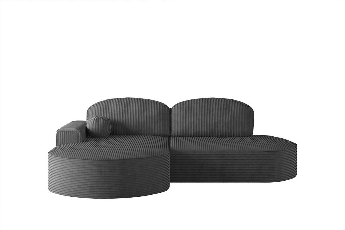 ECKSOFA Girona Mit Schlaffunktion - Dunkelgrau, Holzwerkstoff/Textil (278/179cm) - Fun Möbel