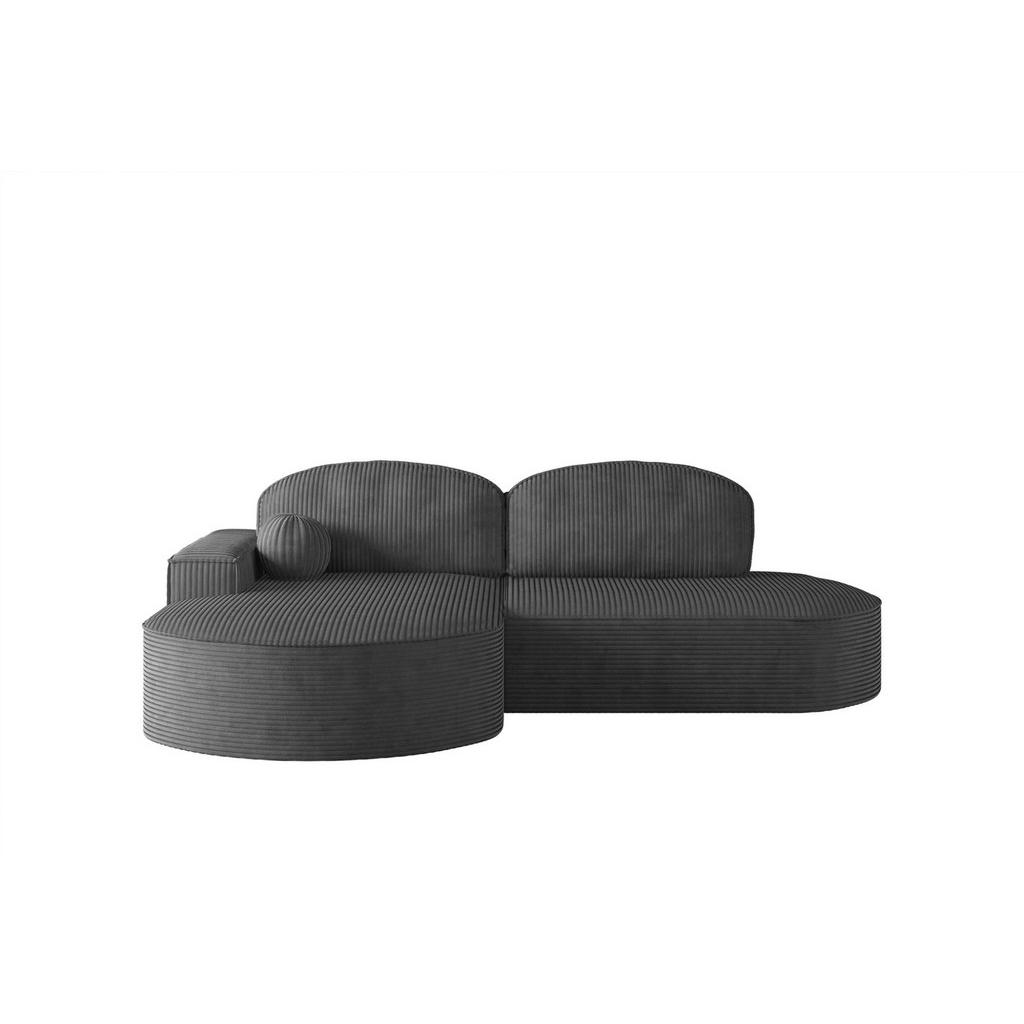 Thumbnail - Fun Möbel Ecksofa, Dunkelgrau, Textil, Ottomane links, 278x179 cm, Wohnzimmer, Sofas & Couches, Wohnlandschaften, Ecksof...