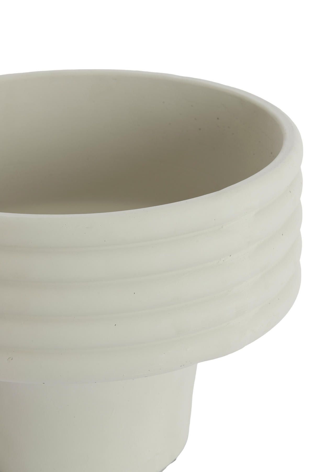 VAZE Sylva Weiß 40/40/30 cm - Weiß, Keramik (30cm) - Light & Living