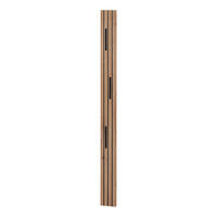 GARDEROBENPANEEL - Eiche Artisan Dekor - Schwarz/Eiche Artisan, Holzwerkstoff/Metall (13/151/16cm) - home24
