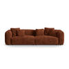 MODULARES-SOFA Martina aus Cord ziegelrot 4 Sitzplätze - Orange, Textil (320/75/106cm) - Micadoni