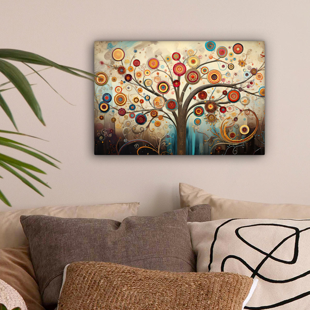 LEINWANDBILD Baum - Baum des Lebens - Farbe 30x20 cm - Braun, Textil (30/20cm) - MuchoWow