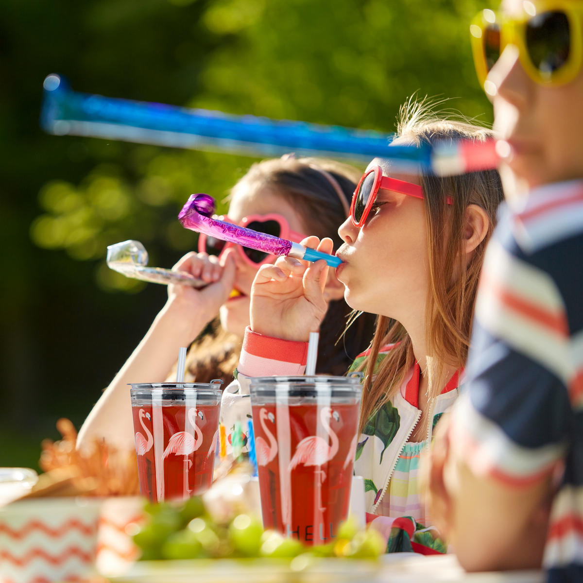 4xGLASBECHER - Transparent, Glas/Kunststoff (0.45L) - Relaxdays