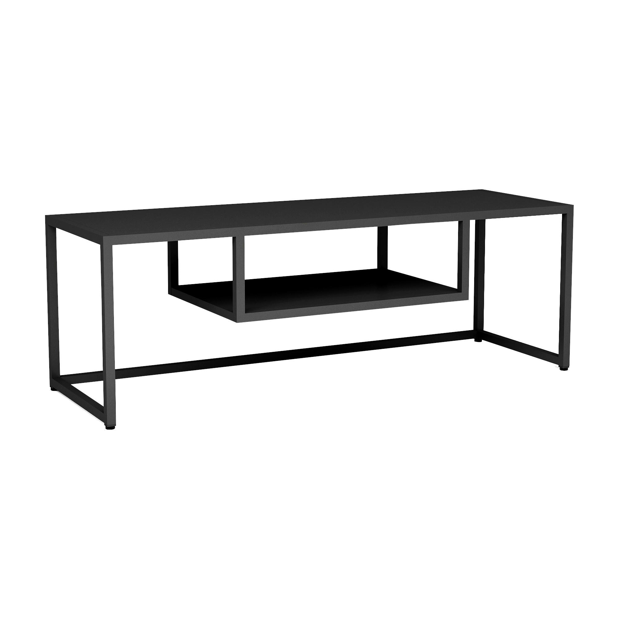 TV-ELEMENT Isokyrö - Schwarz, Metall (120/40/40cm) - [en.casa]