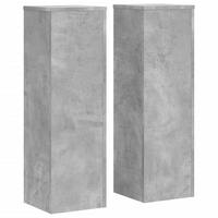 PFLANZENSTÄNDER 2er Set Betongrau 25/25/80 Cm Holzwerkstoff - Grau, Holzwerkstoff (25/80/25cm) - vidaXL