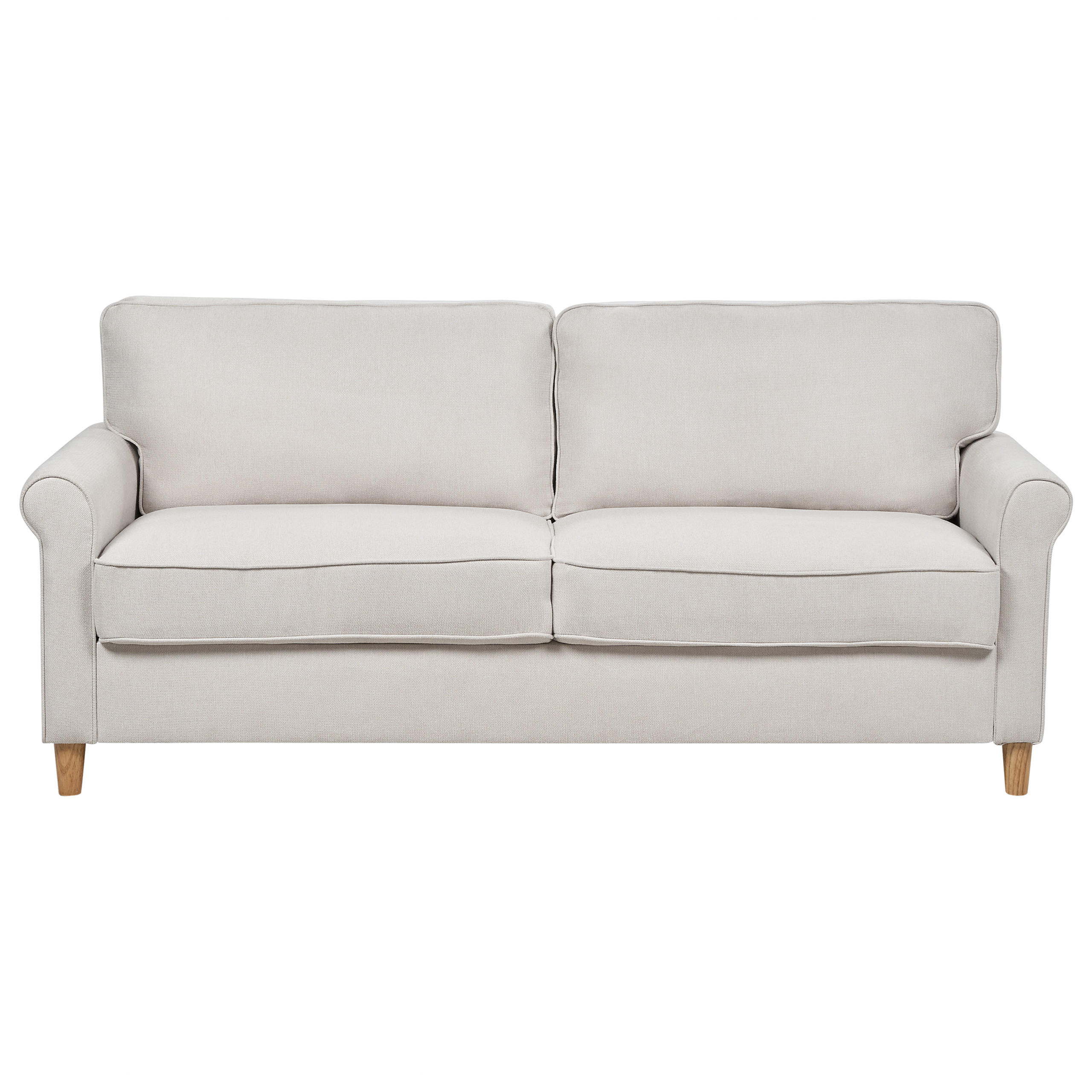 3-SITZER-SOFA Stoff helles Beige Ronneby - Hellbraun/Beige, Textil (190/88/78cm) - Beliani