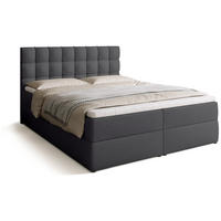 BOXBETT Detroit mit Topper 160/200 Dunkelgrau - Dunkelgrau, Textil (160/200cm) - Bromarkt