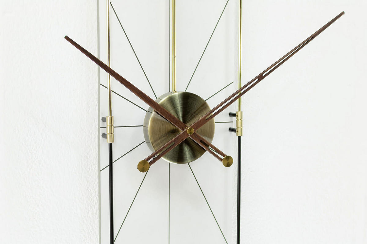 WANDUHR Design Weiß 20/90 cm - Weiß, Holzwerkstoff/Metall (2.71/90/2cm) - ONZENO
