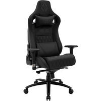 GAMINGSTUHL Echtleder schwarz - Schwarz, Leder/Metall (70/133/64cm) - CLP
