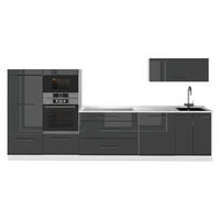 KUHINJA Fame-Line, Antracit z visokim sijajem/Bela, 340 cm, DP Marmor - bela/antracit, leseni material (340/153.6/60cm) - Vicco
