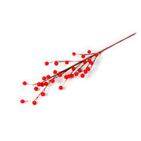 DEKOZWEIG mit roten Beeren 63 cm - Rot/Braun, Kunststoff (5/5/63cm) - LAALU