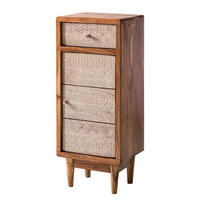 MASSIVER UNTERSCHRANK - Akazie massiv - Ecru / Akazie - Akaziefarben, Holz/Metall (38/92/30cm) - home24