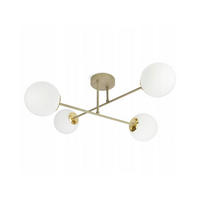 DECKENLEUCHTE ECRU II - Beige/Goldfarben, Glas/Metall (75/75/27cm) - kiki design