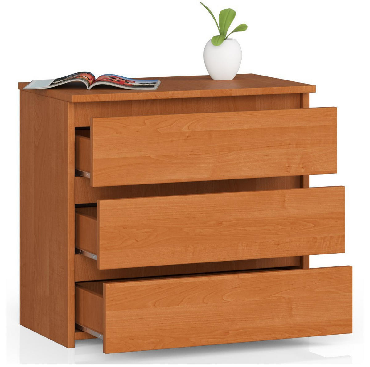 NACHTSCHRANK Erlefarben 60x35x57 cm - Erlefarben/Sonoma Eiche, Holzwerkstoff (60/57/35cm) - Akord