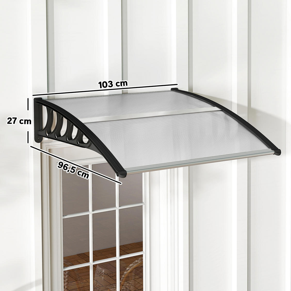 MARKISE Transparent 103.0/96.5/27.0cm - Transparent, Kunststoff (96.5/27/103cm)