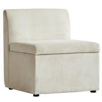 SOFA Samt Beige - Beige, Textil (60/68/60cm) - Nordlys