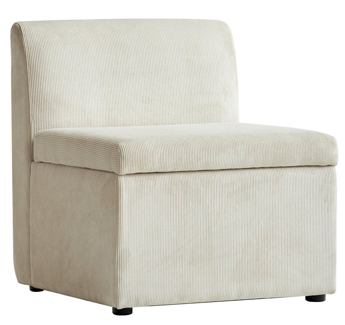 SOFA Samt Beige - Beige, Textil (60/68/60cm) - Nordlys