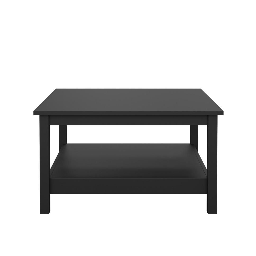 COUCHTISCH, Madrid, Schwarz, Spanplatte foliert, 81 x 81 x 45 cm - Schwarz, Holzwerkstoff (81/81/45cm) - ebuy24