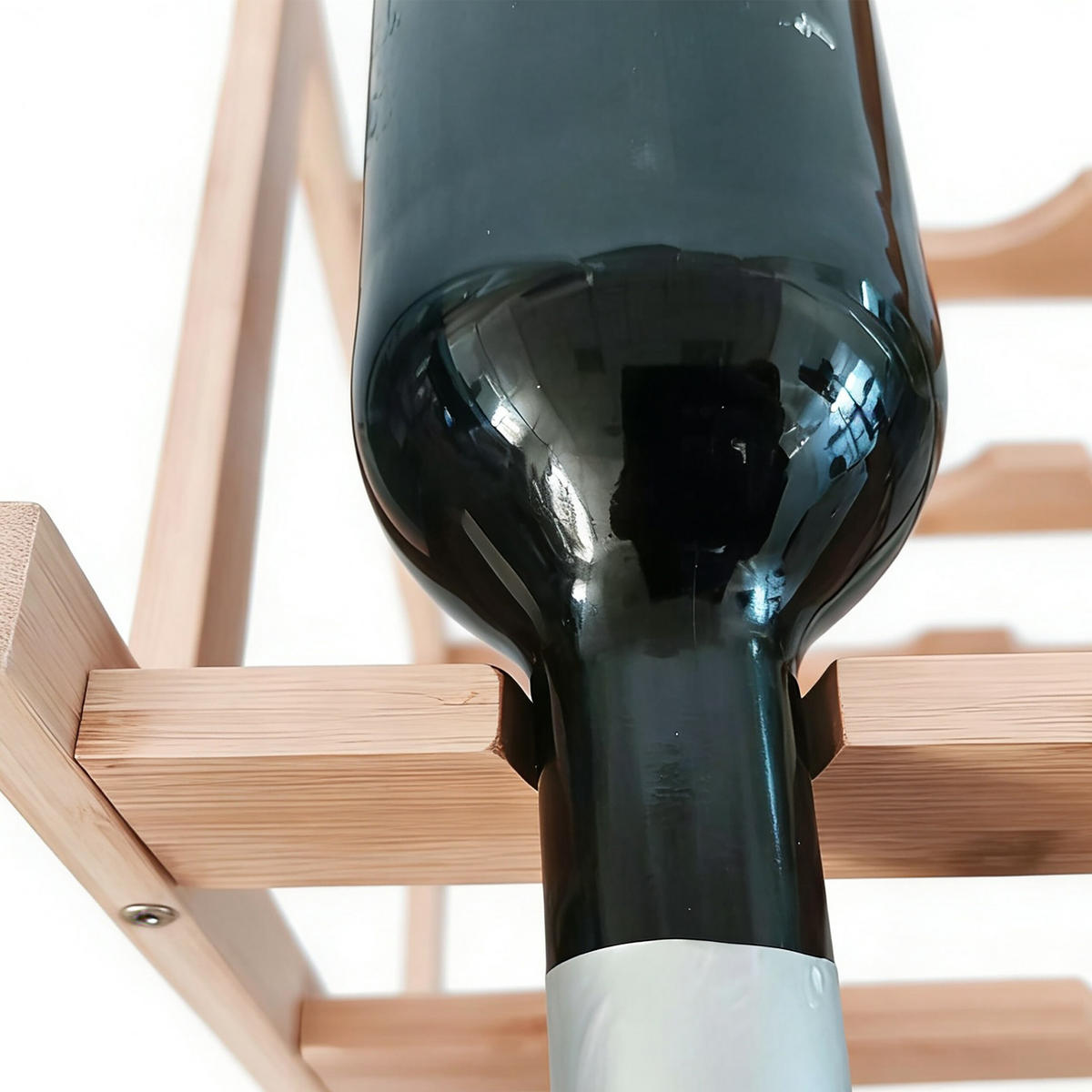 WEINREGAL - Hellbraun, Holz (45/73/45cm) - Relaxdays