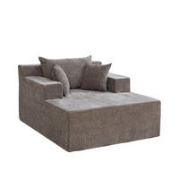 XXL-SESSEL DE-35162 mit 30D Schaumstoff Grau - Grau, Textil (113/78.5/140cm) - ComfortXL
