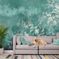 SELBSTKLEBENDE FOTOTAPETE 294/210 cm - Türkis/Weiß, Kunststoff/Textil (294/1cm) - KUNSTLOFT