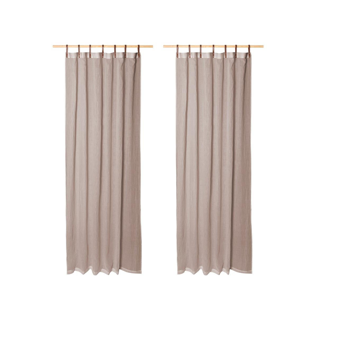 SCHLAUFENSCHAL Evi 2er Set taupe - Taupe, Textil (135/245/245cm) - Magma Heimtexx