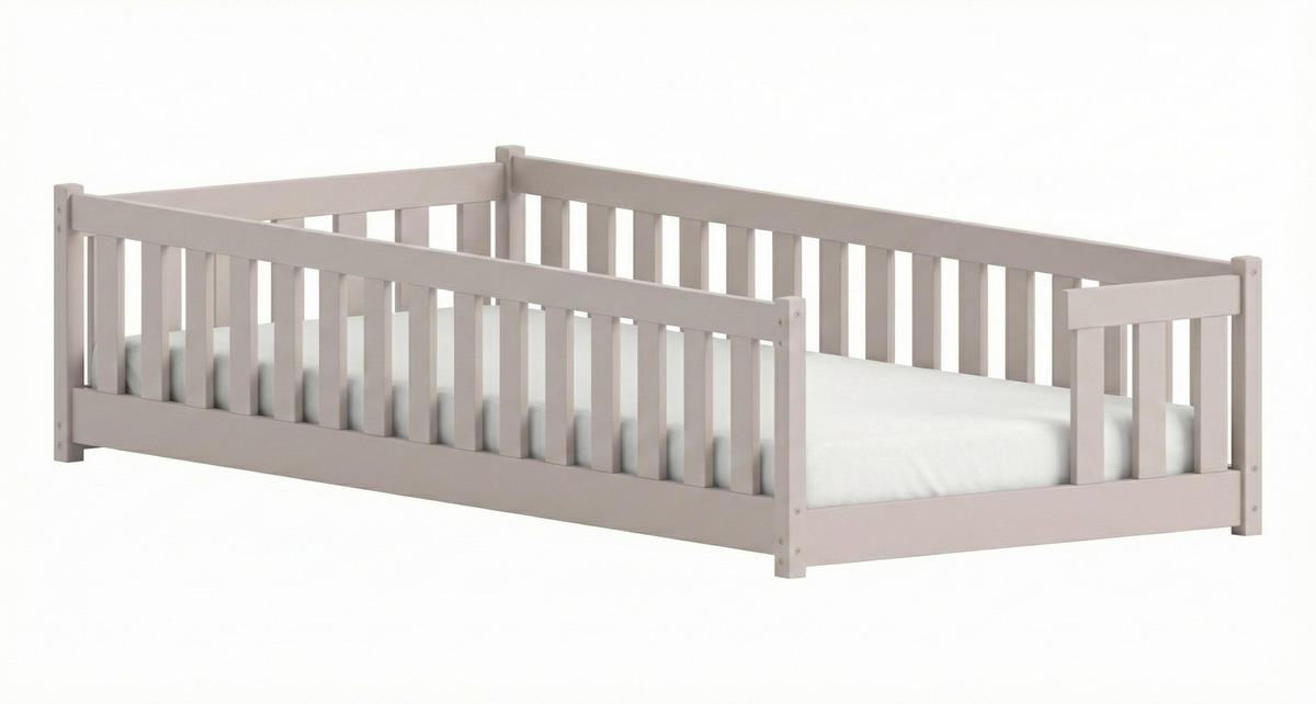 BODENBETT mit Matratze 90x200 cm in Kaschmir - Kaschmir, Holz (90/200cm) - Kids Collective