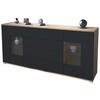 SIDEBOARD Grömitz Schwarz matt - Schwarz, Holzwerkstoff (166.5/75.5/35cm) - Vladon