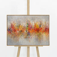 GEMÄLDE Farbige Energie Schattenfugenrahmen Gold 70x50 cm - Goldfarben, Holz (70/50cm) - YS-art gallery